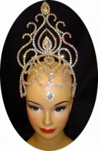 The Queen 5 Swarovski Feather Showgirl Headdress