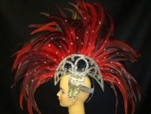 RM Mohawk Feather Showgirl Headdress