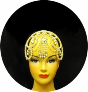 Queen 9N Crystal Feather Showgirl Headdress