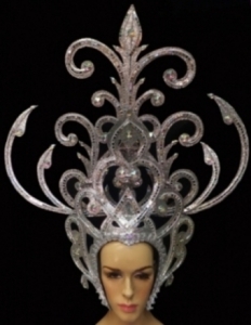 H032 Goddess Feather Showgirl Headdress