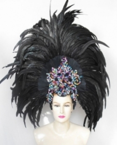 RB Rainbow Feather Showgirl Headdress