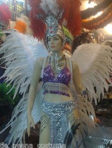 WI White Feather Showgirl Shoulder Pieces Wings