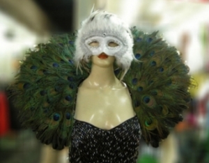 Sophisticated Peacock Showgirl Shoulder Pieces