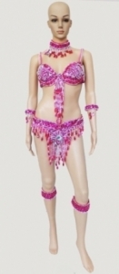 C046 Carnival Showgirl Brazil Showgirl Bra Skirt Costume