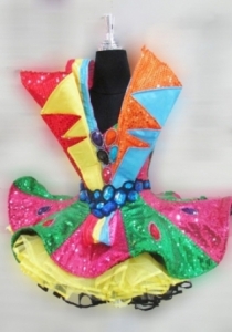 C082 Queen of Rainbow Candy Joker Dollie Showgirl Dress