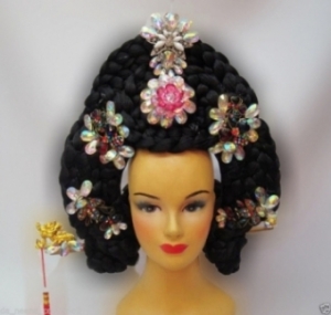 H145 Chinese Geisha Japanese Showgirl Headdress