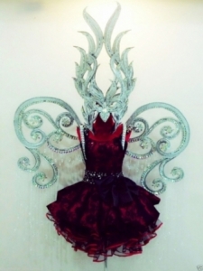 H113 Queen of Wave River-wind Colossal Showgirl Headdress Angel Wings