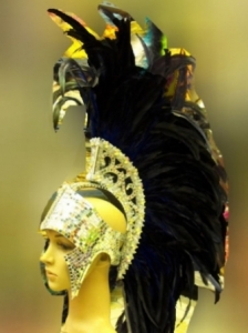 H017  Mohawk Roman Showgirl Headdress Legionary Legion Helmet