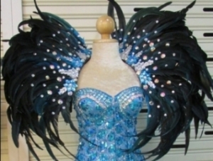 C080 Bird of Paradise  Showgirl Shoulder Pieces Feather Angel Wings