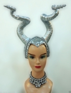 H641E Monster Longhorns Princess/Prince Showgirl Headdress