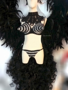 M660 Madonna Shiny Showgirl Bra Bikini Costume