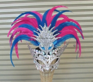 H186 Queen of Hawk Showgirl Pageant Dancer Feather Showgirl Headdress