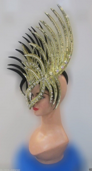 H178 Mask Bird of Paradise Showgirl Pageant Showgirl Headdress