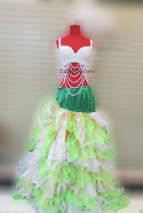 M142 Pearl Princess Showgirl Vegas Stage Dance Showgirl Dress