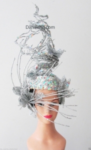 H163 Wave Flower Queen Showgirl Dance Burlesque Crystal Showgirl Headdress