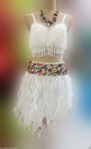 M123 Islander Latin Showgirl Tango Salsa Dance Showgirl Dress