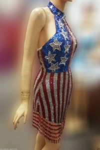 M116 American Flag Lady Showgirl Dance Showgirl Dress