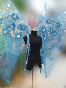 B047 Burlesque Victoria Secret Blue Angel Angel Wings Shoulder Pieces