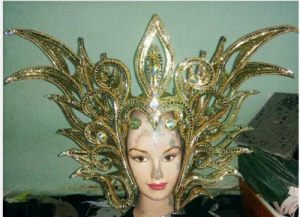 H674 Eagle Goddesss Crystal Showgirl Headdress
