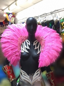 EVITA B0411 Carnival Brazilian Rio Carnival Samba Dance Costume  Feather Showgirl Shoulder Pieces