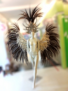 C672 Magnificent Bird Angel Carnival Brazilian Rio Carnival Samba Dance Costume  Crystal Showgirl Headdress Angel Wings