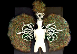 C715 Peacock Medusa Showgirl Shoulder Piecesand Showgirl Headdress