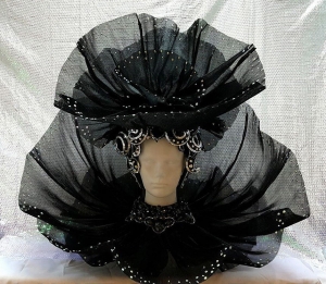 HUT C844 Black Swan Lady Backpeice Headdress