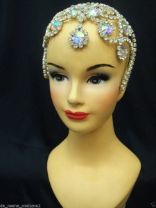 HQC7 Showgirl Ballet little Princess Crystal Headdress Crown Tiara