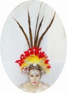 H040 Crystal Feather Showgirl Headdress