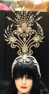 J965 Girl of Fire Bird Crystal Headdress Crown