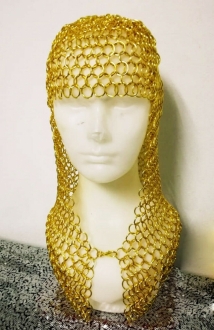 M968 Gold and Silver Loop Scarf Hat Wig