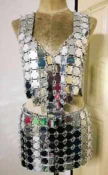 B53 Paillette-embellished PACO chainmail Chainmaille Chainmail Dance Dress