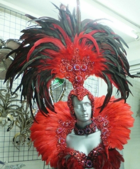C027 Samba Parade Carnival Rio Feather Headdress Backpieces
