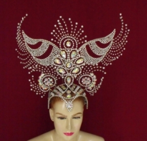 DTS Stunning Crystal Feather Showgirl Headdress