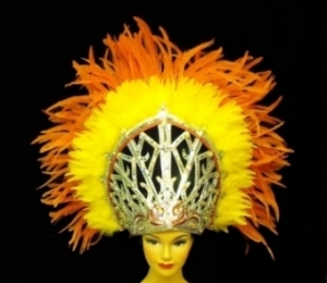 H035 Shaman Feather Showgirl Headdress