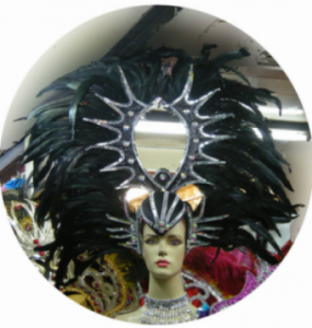 BAT Feather Feather Showgirl Headdress