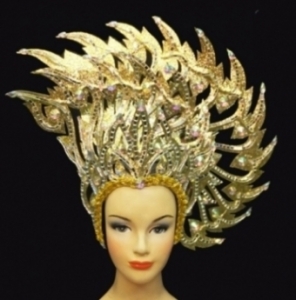 H051Crystal Feather Showgirl Headdress