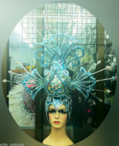 H045 Crystal Underworld Feather Showgirl Headdress