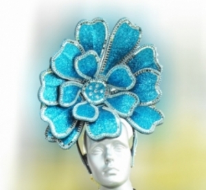 BF Flower Feather Showgirl Headdress