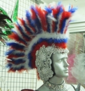 H057 Warrior Feather Showgirl Headdress