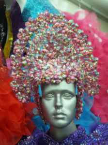AA  Queen Crystal Feather Showgirl Headdress
