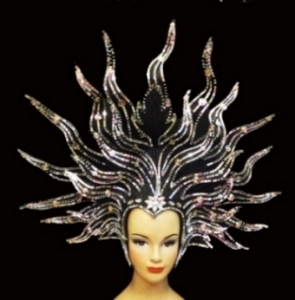 FIRE1 SUN Queen Feather Showgirl Headdress