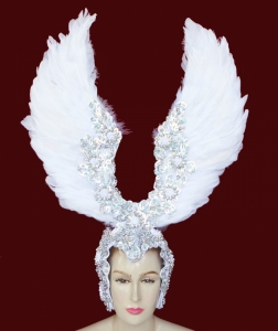 H018 Angel Angel Wings Showgirl Headdress