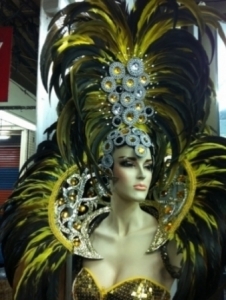 H044  Backpiece Showgirl Headdress