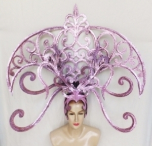 Pink Satan Showgirl Headdress