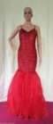M12 Red Mermaid Sequin Showgirl Gown M