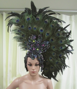 EVIA Samba Burlesque Cabaret Dancer Peacock Feather Backpack 