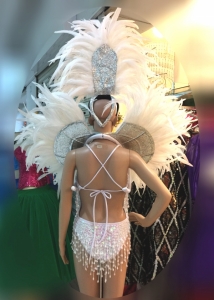 Da Neena h070 Feather Vegas Corista Cabaret danza burlesca Con Tocado 