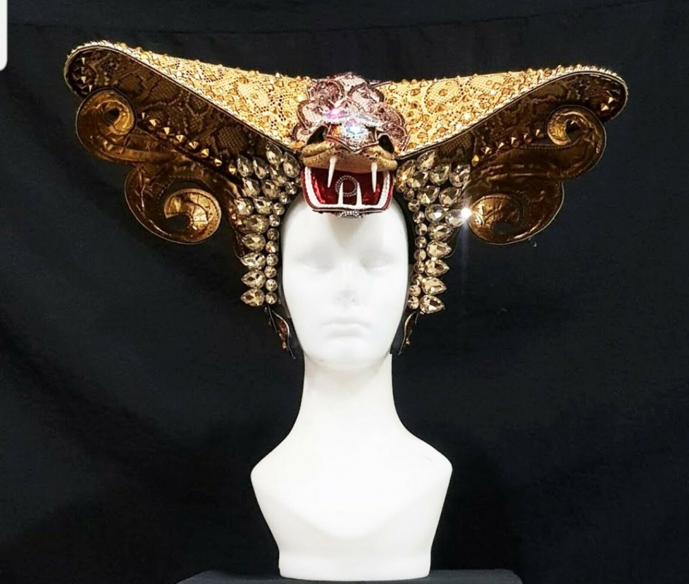 Da NeeNa HUT H866A Snake Naga Cobra Medusa Vegas Cabaret Showgirl Headdress