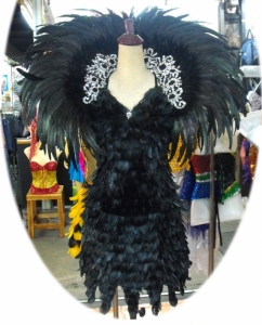 BLK2 Witch Showgirl Shoulder Pieces Dress